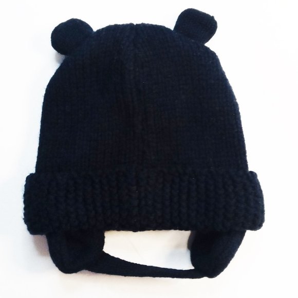 Brand Unknown Knit Navy Blue Lined Baby Hat Size US 18-24M - Picture 2 of 6